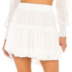 MISA Los Angeles Marion Skirt in Pearl Clip Dot